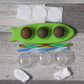 Catnip ball trio with spring toys and finger-stall toothbrush