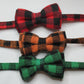 Cat collar, plaid multi-pack in three colours